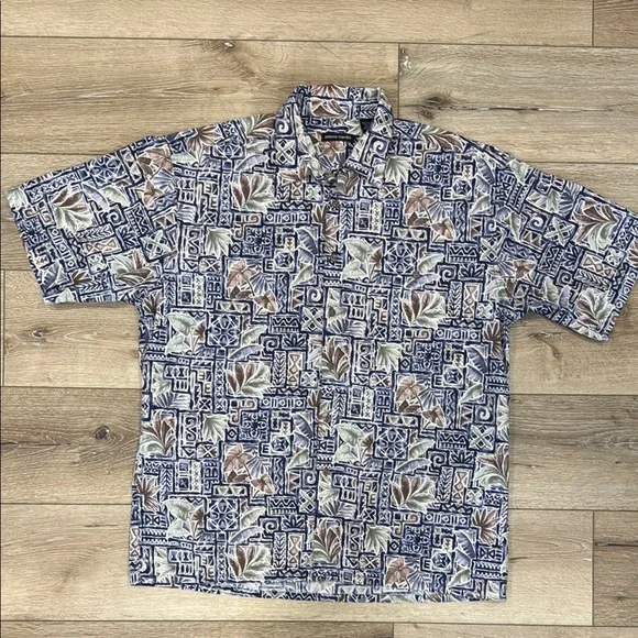 NWOT!! Casual Blue and Gray Button Down Shirts with Paisley Patterns - Picture 8 of 8